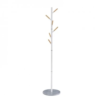 Ponziele clothes rack metal in white shade D37x174cm