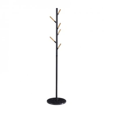 Ponziele metal clothes rack in black shade D37x174cm