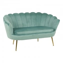 2-seater sofa Daimon pakoworld velvet in pistachio shade 134x70x77cm 2-seater sofa Daimon pakoworld velvet in pistachio shade 134x70x77cm
