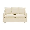 2-seater sofa Interest pakoworld beige fabric with three pillows 140x85x90cm