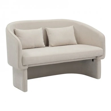 Two-seater sofa Playmob pakoworld beige fabric 128x65x79cm