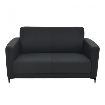 Two seater sofa Sidica I pakoworld PU in black color 135x78x83cm