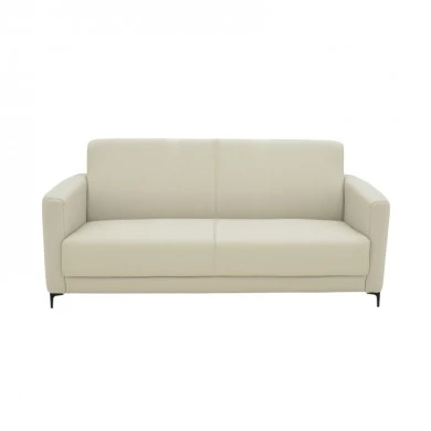 Two seater sofa Sidica I pakoworld PU in beige color 135x82x81cm