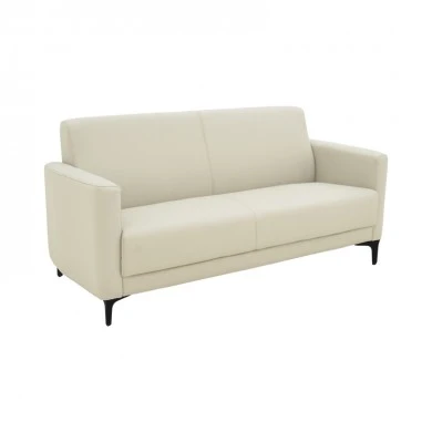 Two seater sofa Sidica I pakoworld PU in beige color 135x82x81cm