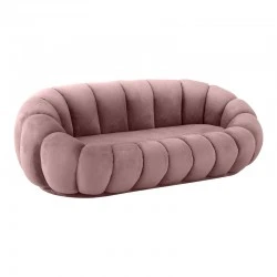 Sofa Embrace pakoworld velvet in rotten apple shade 180x105x65cm