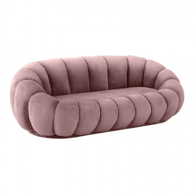 Sofa Embrace pakoworld velvet in rotten apple shade 180x105x65cm