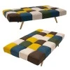 3 seater sofa-bed Freddo pakoworld fabric multicolored 182x81x84 cm