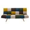 3 seater sofa-bed Freddo pakoworld fabric multicolored 182x81x84 cm