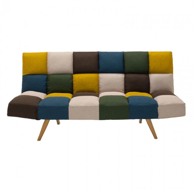 3 seater sofa-bed Freddo pakoworld fabric multicolored 182x81x84 cm