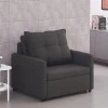 Armchair-bed Barzene pakoworld anthracite fabric 96x83x75cm