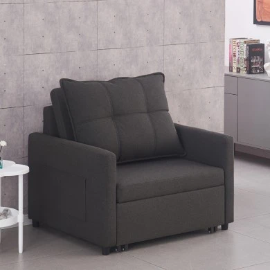 Armchair-bed Barzene pakoworld anthracite fabric 96x83x75cm