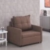 Barzene armchair-bed pakoworld brown fabric 96x83x75cm