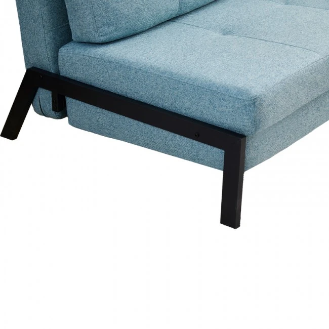 Sofa-bed Hafrene pakoworld fabric in petrol color 151x94x71cm