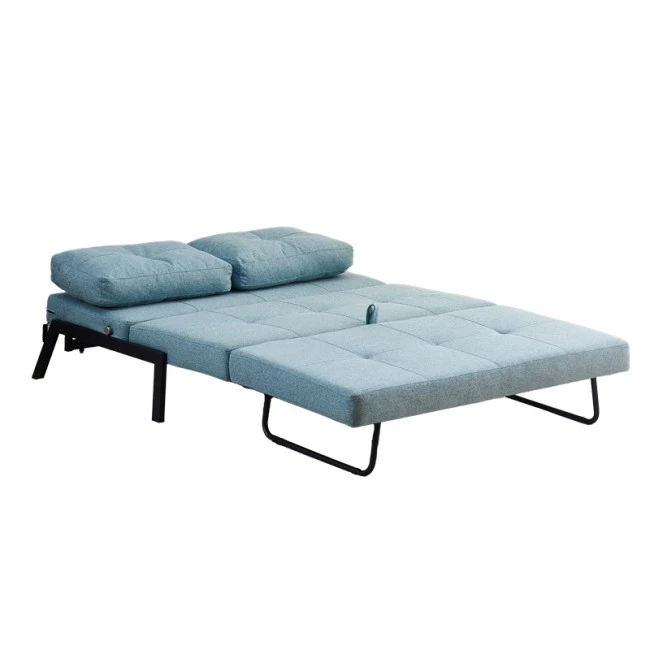 Sofa-bed Hafrene pakoworld fabric in petrol color 151x94x71cm