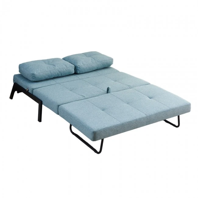 Sofa-bed Hafrene pakoworld fabric in petrol color 151x94x71cm