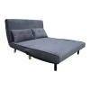 Sofa-bed Josuane I pakoworld two-seater fabric in anthracite  color 122x80x81cm