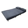 Sofa-bed Josuane I pakoworld two-seater fabric in anthracite  color 122x80x81cm