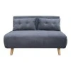 Sofa-bed Josuane I pakoworld two-seater fabric in anthracite  color 122x80x81cm