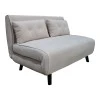 Sofa-bed Josuane I pakoworld two-seater velvet in grey  color 122x80x81cm