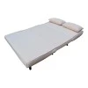 Sofa-bed Josuane I pakoworld two-seater velvet in grey  color 122x80x81cm