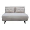 Sofa-bed Josuane I pakoworld two-seater velvet in grey  color 122x80x81cm