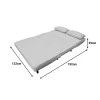 Sofa-bed Josuane I pakoworld two-seater velvet in grey  color 122x80x81cm