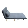 Armchair-bed Josuane pakoworld anthracite fabric and natural wood leg 77x80x81cm