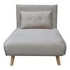 Josuane armchair-bed pakoworld gray velvet and natural wood leg 77x80x81cm