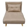 Josuane armachair-bed pakoworld beige fabric and natural wood leg 77x80x81cm