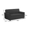Sofa-bed Jursy pakoworld gray fabric 170x91x90cm