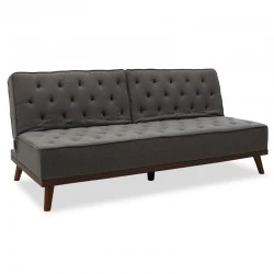 Sofa bed Marco pakoworld in grey fabric 180x80x80cm Sofa bed Marco pakoworld in grey fabric 180x80x80cm
