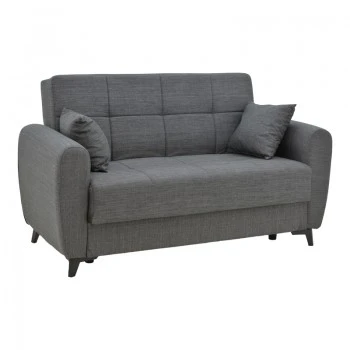 Καναπές-κρεβάτι με αποθηκευτικό χώρο διθέσιος Lincoln pakoworld ανθρακί ύφασμα 165x75x85εκ