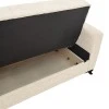 Sofa-bed with storage two-seater Modesto pakoworld cream fabric 155x85x80cm