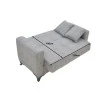 Sofa-bed with storage two-seater Modesto pakoworld cream fabric 155x85x80cm