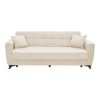 Modesto pakoworld three-seater sofa-bed with storage space cream fabric 215x85x80cm