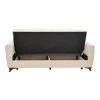Modesto pakoworld three-seater sofa-bed with storage space cream fabric 215x85x80cm