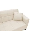 Modesto pakoworld three-seater sofa-bed with storage space cream fabric 215x85x80cm