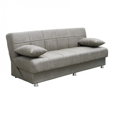 Romina pakoworld 3-seater sofa-bed with storage space light beige fabric 180x83x79cm