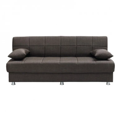 Romina pakoworld 3-seater sofa-bed with storage brown fabric 180x83x79cm