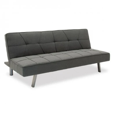 3 seater Sofa-bed Travis pakoworld with fabric in grey color 175x83x74cm