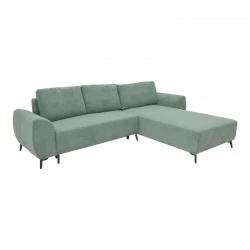 Three-seater sofabed with storage Settee Pakoworld fabric in mint color 286x204x93cm Three-seater sofabed with storage Settee Pakoworld fabric in mint color 286x204x93cm