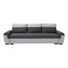 Gaby three-seater sofa bed pakoworld fabric with storage space in anthracite-gray shade 260x88x88cm