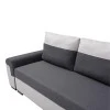 Gaby three-seater sofa bed pakoworld fabric with storage space in anthracite-gray shade 260x88x88cm