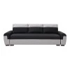 Gaby three-seater sofa bed pakoworld fabric with storage space in black-gray shade 260x88x88cm