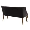 Καναπές Loreta pakoworld 2θέσιος βελούδο ανθρακί με μαύρα πόδια 118x55x78εκ