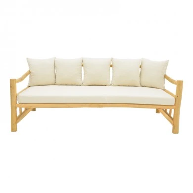Sofa Roziana pakoworld natural teak wood 210x100x80cm