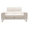 2 seat Sofa Shea pakoworld PU ivory-inox 158x80x87cm