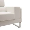2 seat Sofa Shea pakoworld PU ivory-inox 158x80x87cm