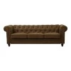 3-seater sofa Incredible pakoworld Chesterfield type antique brown pu 203x84x67cm