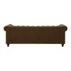 3-seater sofa Incredible pakoworld Chesterfield type antique brown pu 203x84x67cm
